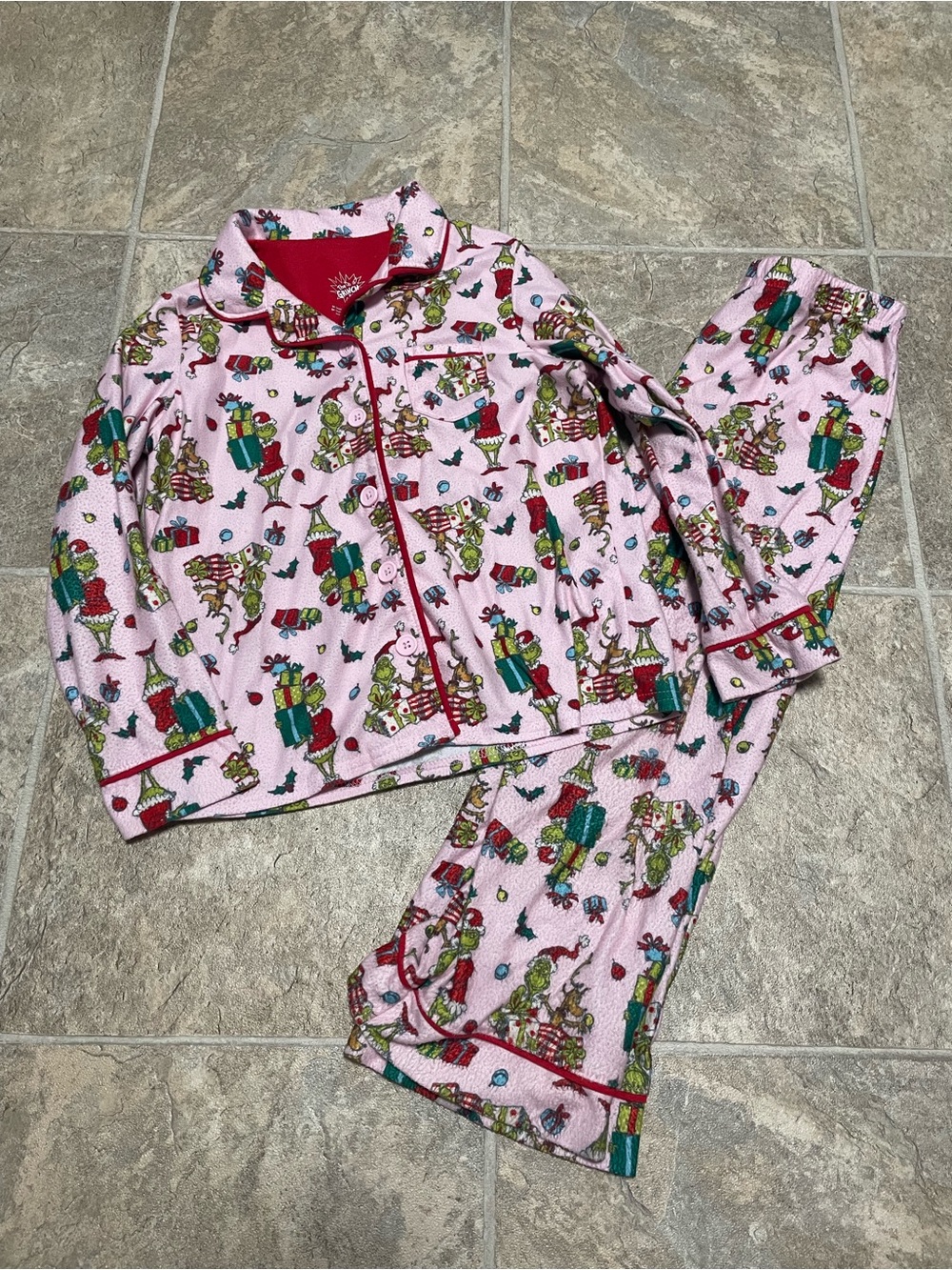 Pink Grinch Pj Set